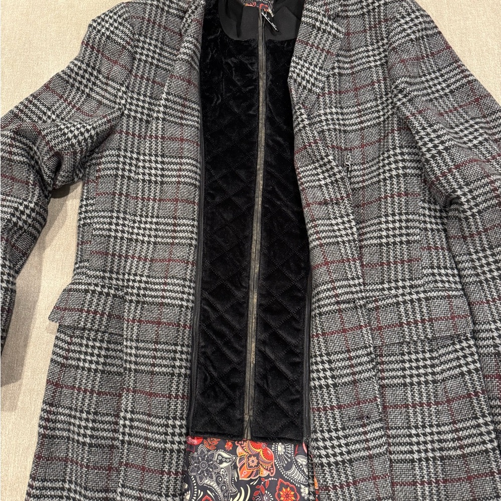 Paisley & Gray Men's Black and Gray Pea Coat